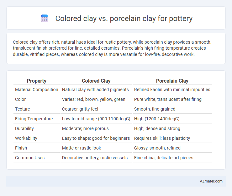 Colored clay vs. porcelain clay for pottery - What is The Difference?