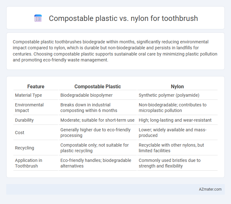 Compostable plastic vs. nylon for toothbrush - What is The Difference?