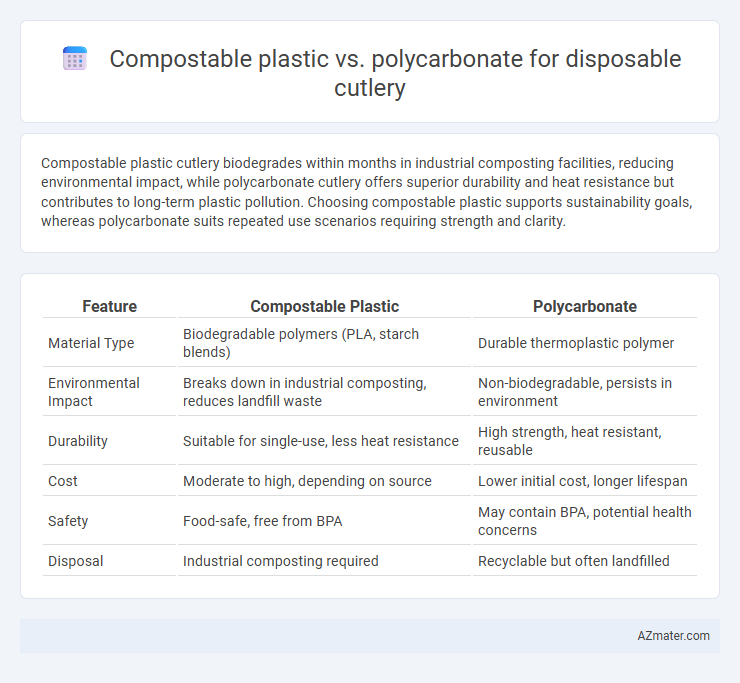 Compostable plastic vs. polycarbonate for disposable cutlery - What is The Difference?
