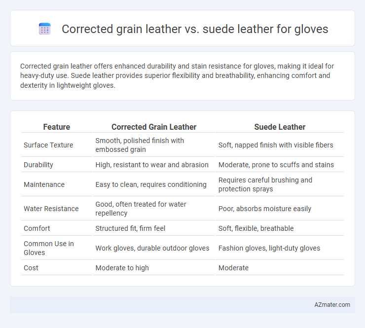 Corrected grain leather vs. suede leather for gloves - What is The Difference?
