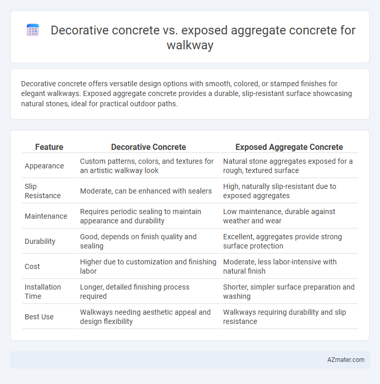 Decorative concrete vs. exposed aggregate concrete for walkway - What is The Difference?
