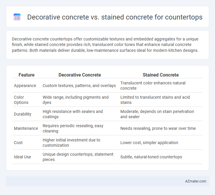 Decorative concrete vs. stained concrete for countertops - What is The Difference?