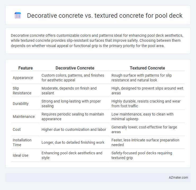 Decorative concrete vs. textured concrete for pool deck - What is The Difference?