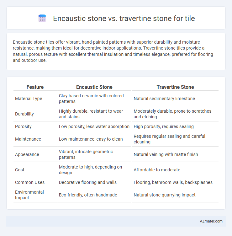 Encaustic stone vs. travertine stone for tile - What is The Difference?
