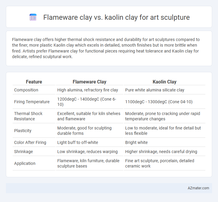 Flameware clay vs. kaolin clay for art sculpture - What is The Difference?