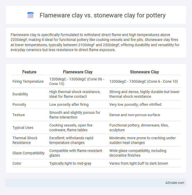 Flameware clay vs. stoneware clay for pottery - What is The Difference?
