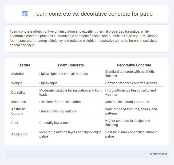 Foam concrete vs. decorative concrete for patio - What is The Difference?
