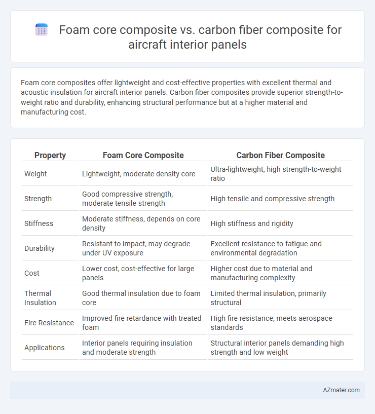 Foam core composite vs. carbon fiber composite for aircraft interior panels - What is The Difference?