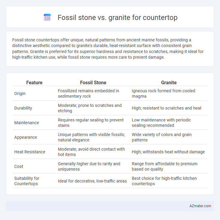 Fossil stone vs. granite for countertop - What is The Difference?