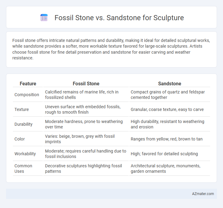 Fossil Stone vs. Sandstone for Sculpture - What is The Difference?