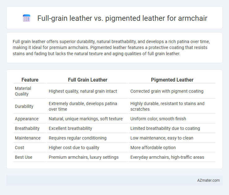 Full-grain leather vs. pigmented leather for armchair - What is The Difference?