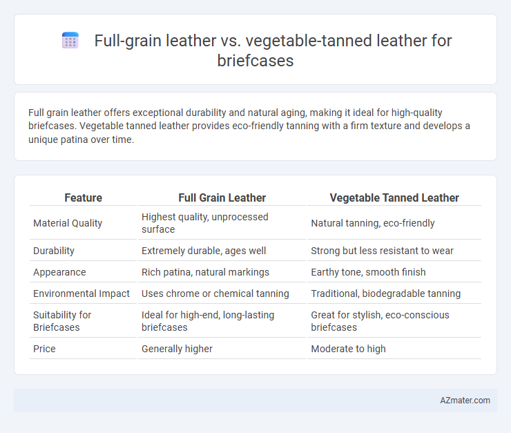 Full-grain leather vs. vegetable-tanned leather for briefcases - What is The Difference?