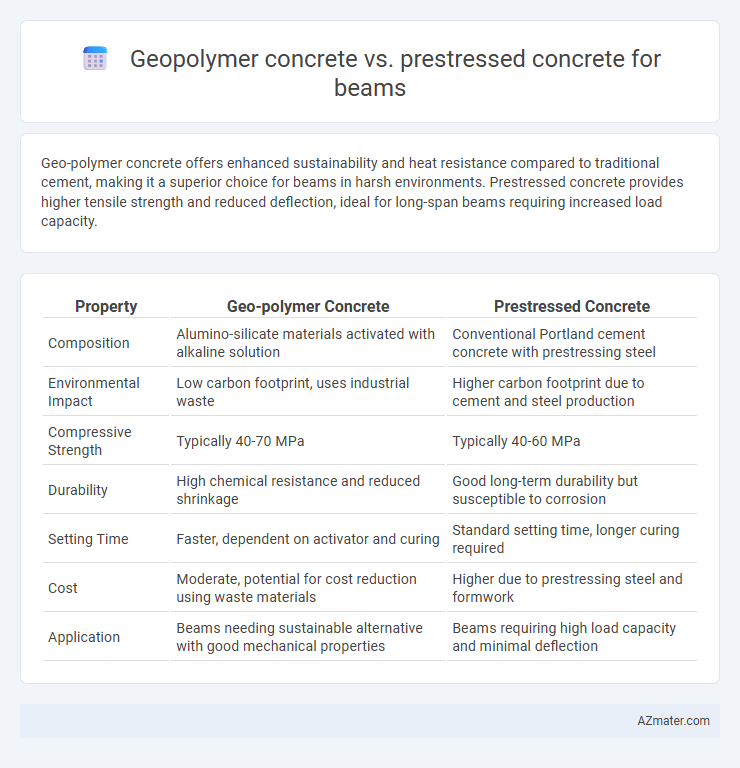 Geopolymer concrete vs. prestressed concrete for beams - What is The Difference?