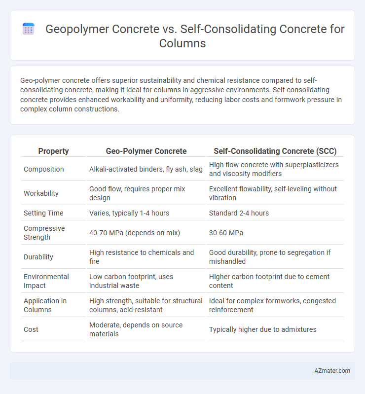 Geopolymer Concrete vs. Self-Consolidating Concrete for Columns - What is The Difference?