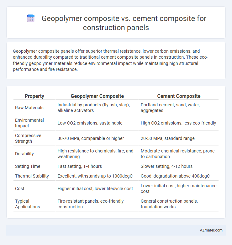 Geopolymer composite vs. cement composite for construction panels - What is The Difference?