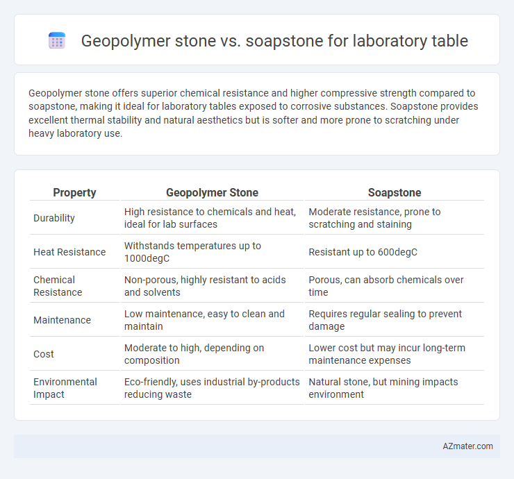 Geopolymer stone vs. soapstone for laboratory table - What is The Difference?