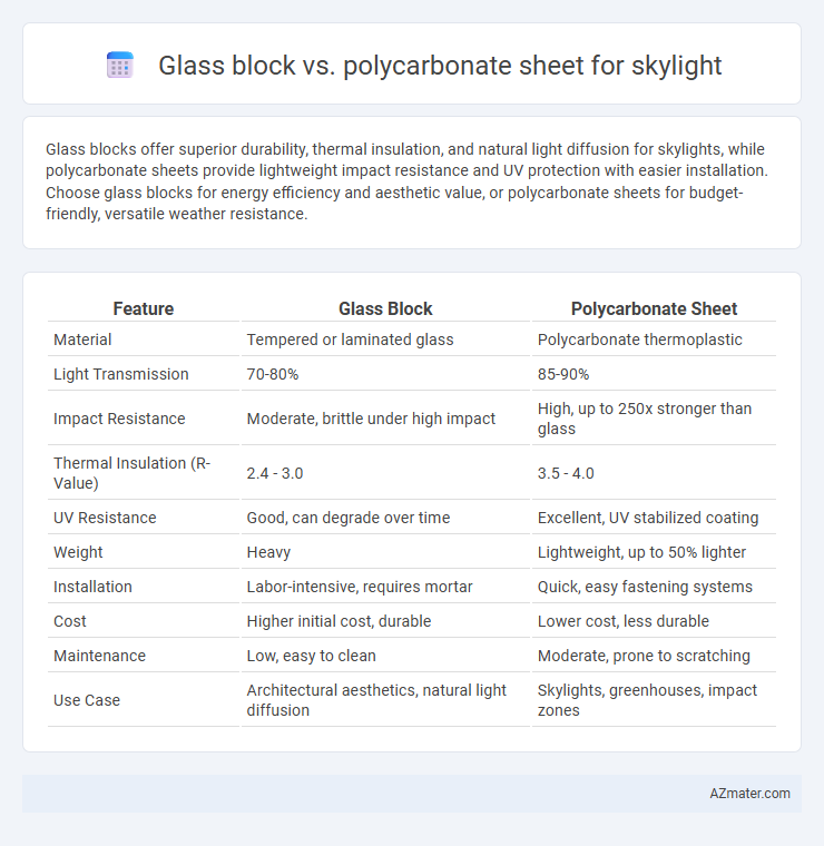 Glass block vs. polycarbonate sheet for skylight - What is The Difference?