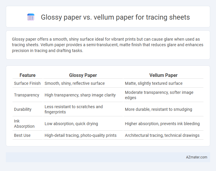 Glossy paper vs. vellum paper for tracing sheets - What is The Difference?