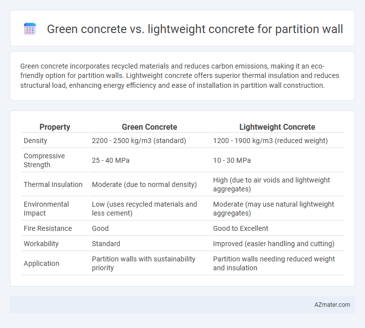 Green concrete vs. lightweight concrete for partition wall - What is The Difference?