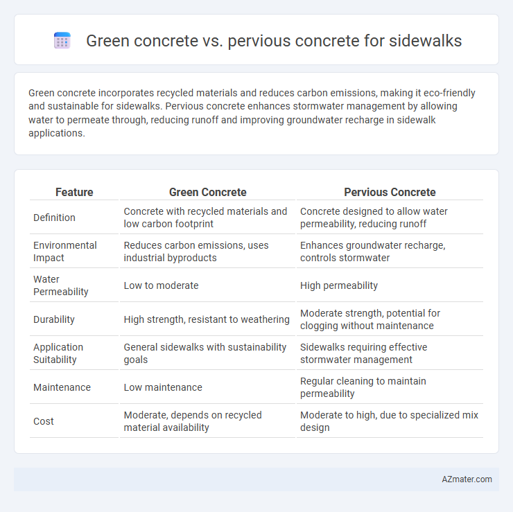 Green concrete vs. pervious concrete for sidewalks - What is The Difference?
