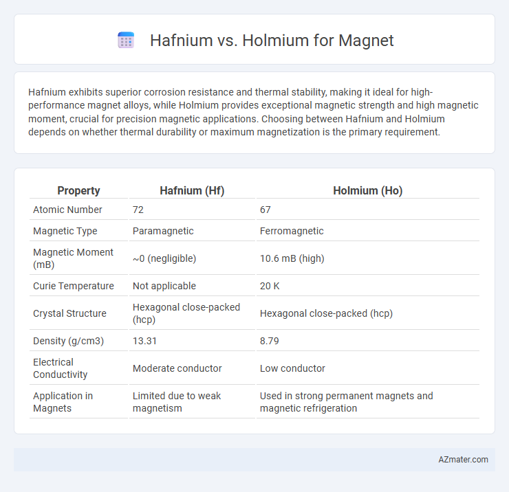 Hafnium vs. Holmium for Magnet - What is The Difference?