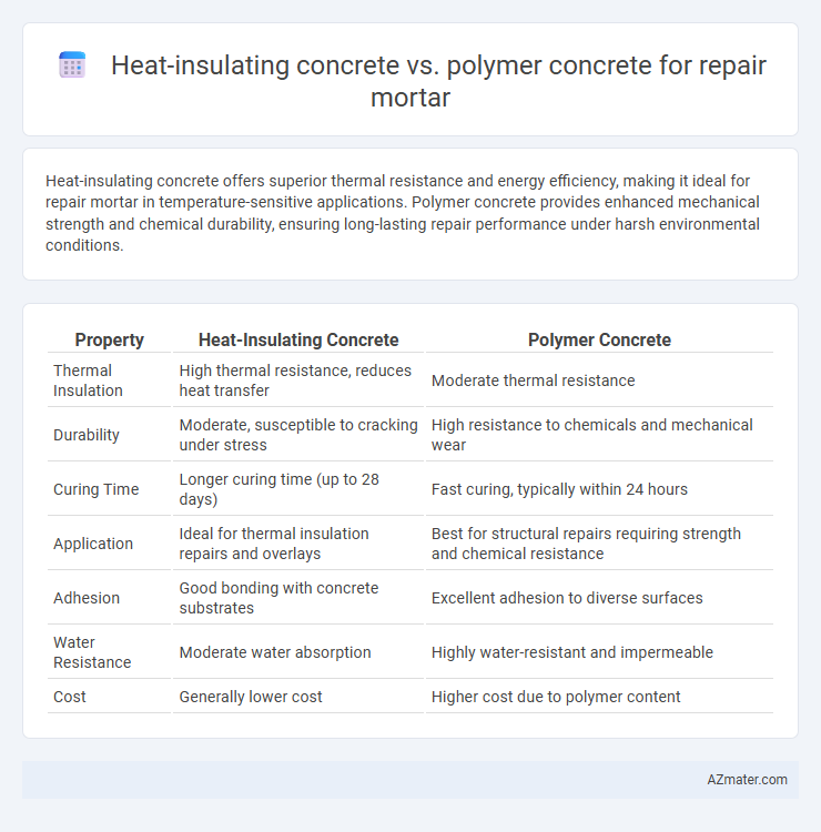 Heat-insulating concrete vs. polymer concrete for repair mortar - What is The Difference?