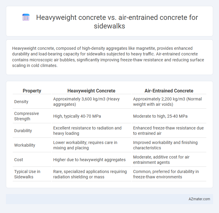 Heavyweight concrete vs. air-entrained concrete for sidewalks - What is The Difference?