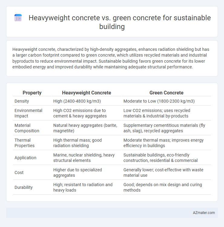 Heavyweight concrete vs. green concrete for sustainable building - What is The Difference?