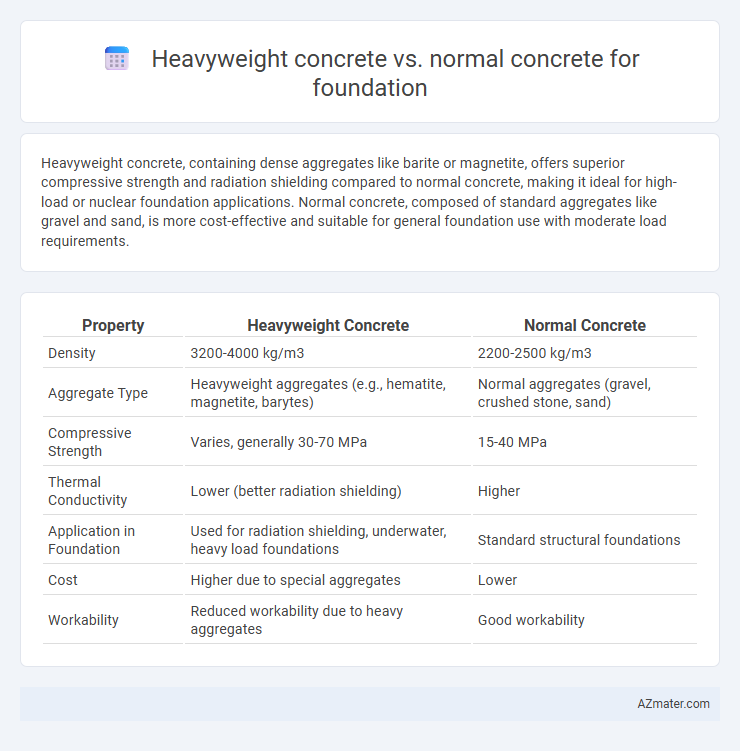 Heavyweight concrete vs. normal concrete for foundation - What is The Difference?