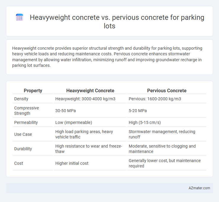 Heavyweight concrete vs. pervious concrete for parking lots - What is The Difference?