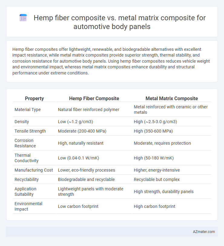 Hemp fiber composite vs. metal matrix composite for automotive body panels - What is The Difference?