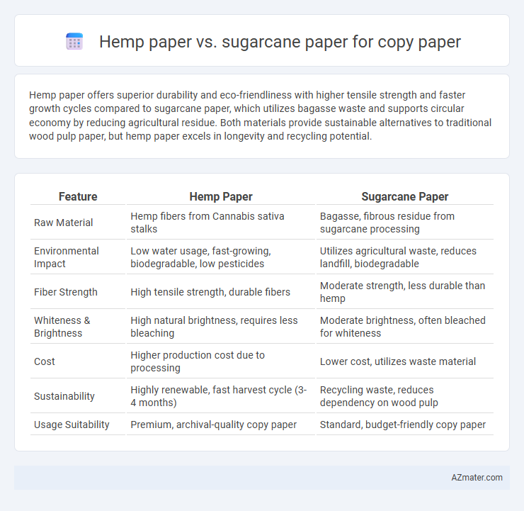 Hemp paper vs. sugarcane paper for copy paper - What is The Difference?