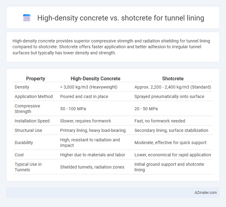 High-density concrete vs. shotcrete for tunnel lining - What is The Difference?