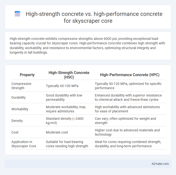 High-strength concrete vs. high-performance concrete for skyscraper core - What is The Difference?