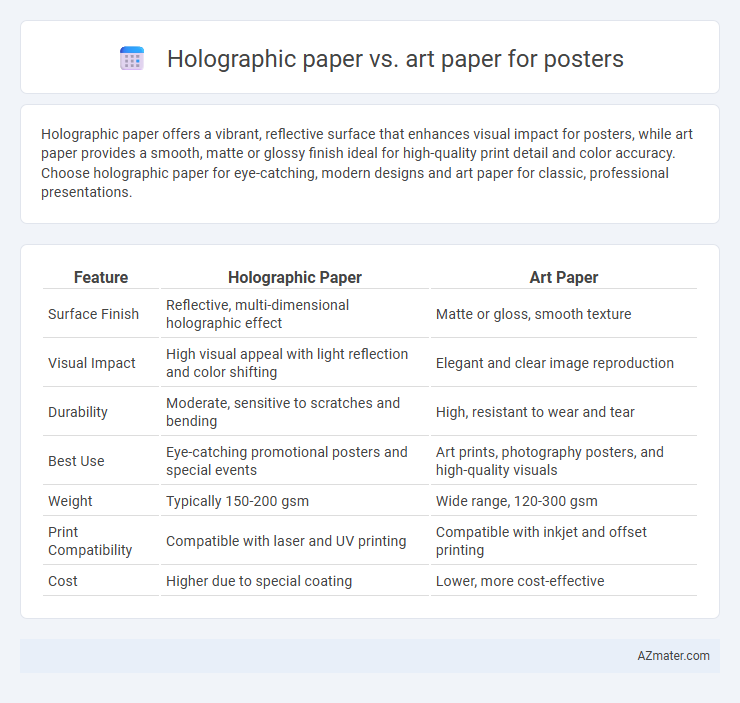 Holographic paper vs. art paper for posters - What is The Difference?