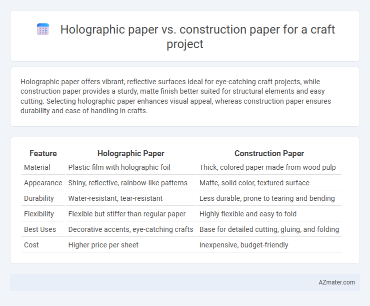 Holographic paper vs. construction paper for a craft project - What is The Difference?