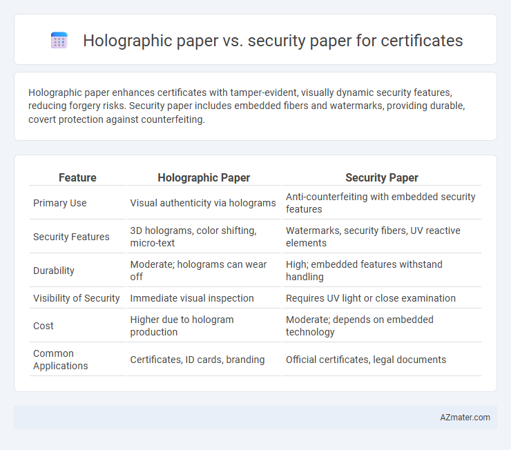 Holographic paper vs. security paper for certificates - What is The Difference?