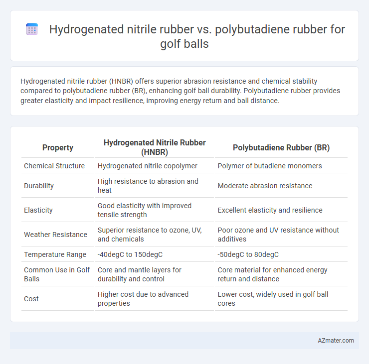 Hydrogenated nitrile rubber vs. polybutadiene rubber for golf balls - What is The Difference?