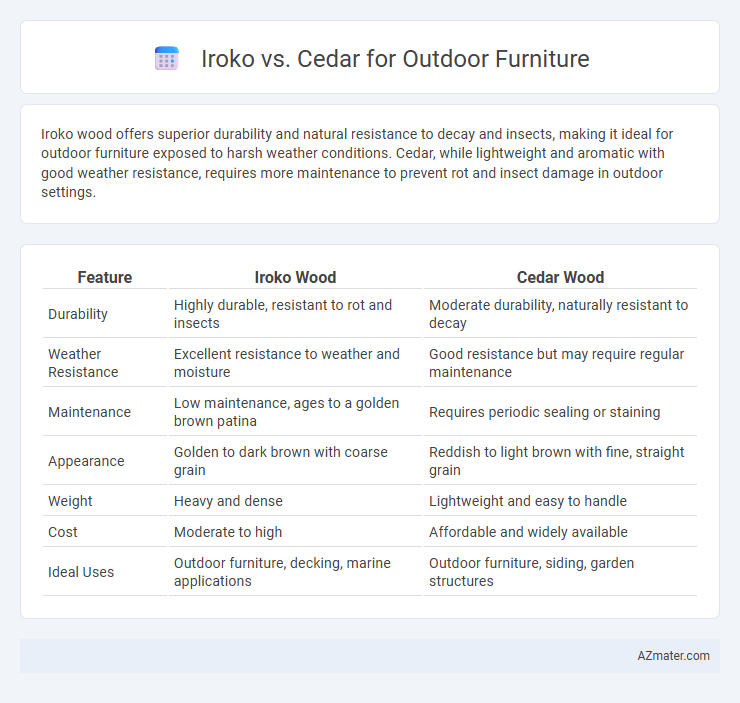 Iroko vs. Cedar for Outdoor Furniture - What is The Difference?