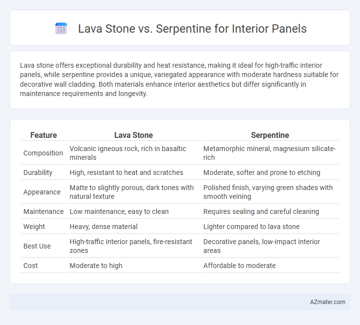 Lava Stone vs. Serpentine for Interior Panels - What is The Difference?