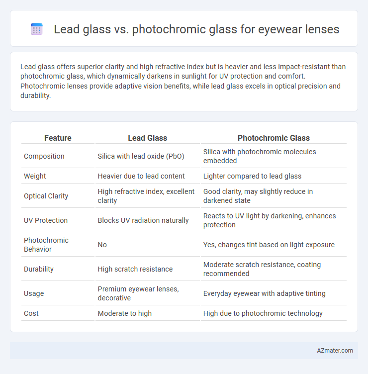 Lead glass vs. photochromic glass for eyewear lenses - What is The Difference?
