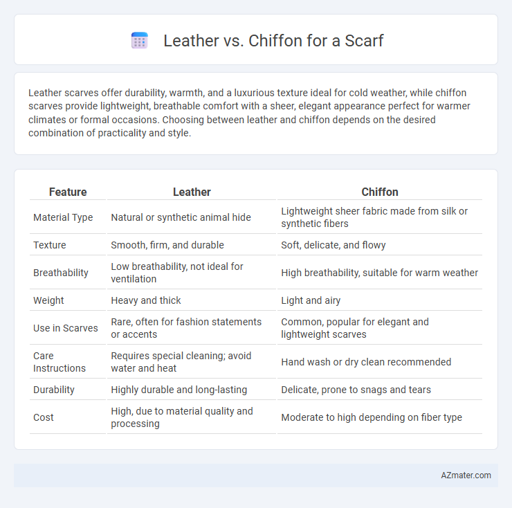Leather vs. Chiffon for a Scarf - What is The Difference?