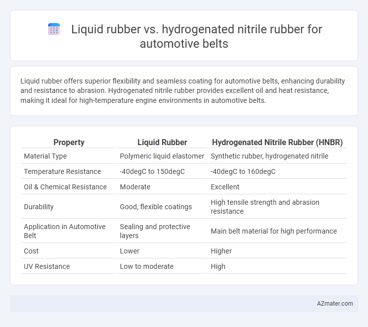 Liquid rubber vs. hydrogenated nitrile rubber for automotive belts - What is The Difference?