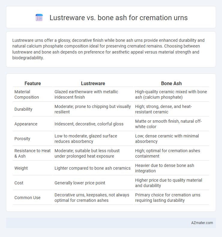 Lustreware vs. bone ash for cremation urns - What is The Difference?