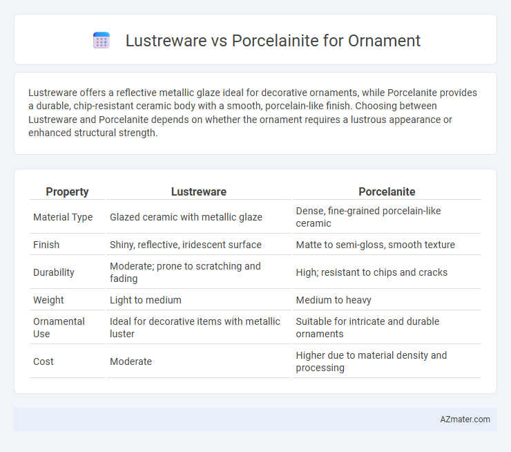 Lustreware vs Porcelainite for Ornament - What is The Difference?