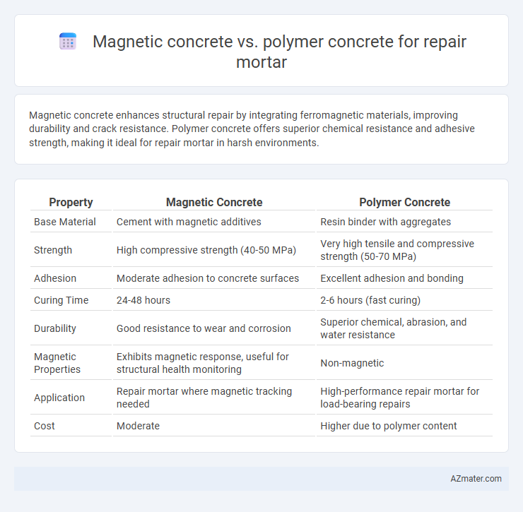 Magnetic concrete vs. polymer concrete for repair mortar - What is The Difference?