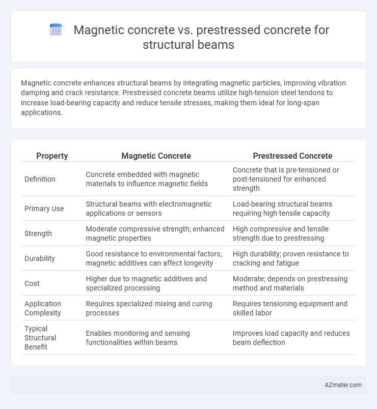 Magnetic concrete vs. prestressed concrete for structural beams - What is The Difference?