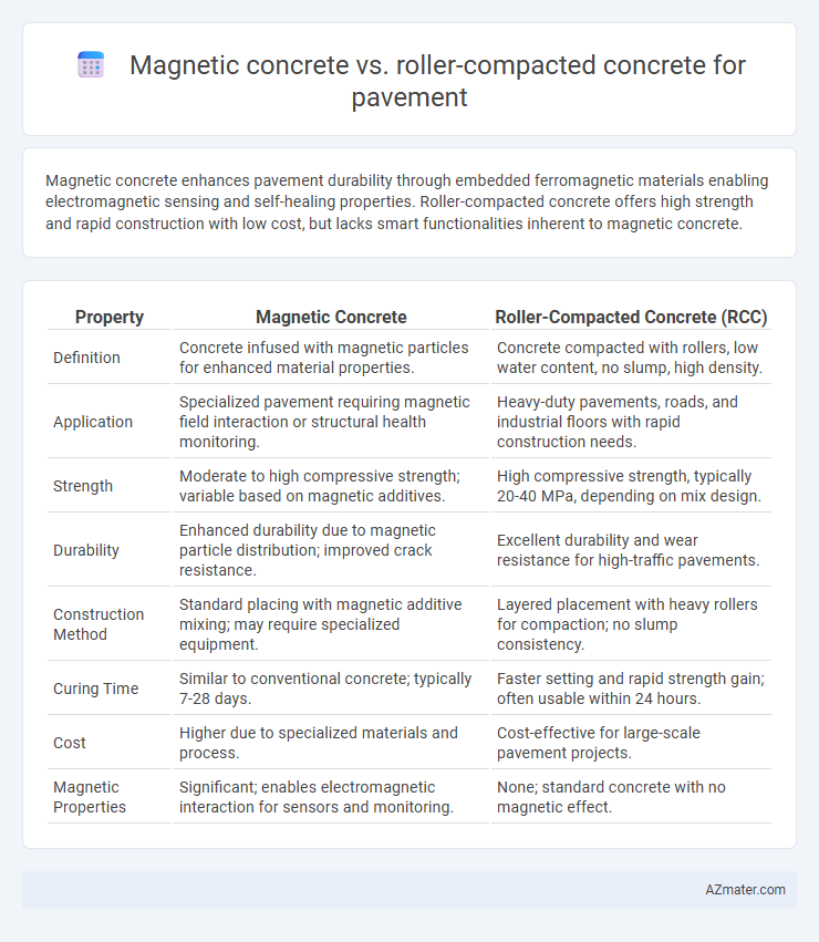 Magnetic concrete vs. roller-compacted concrete for pavement - What is The Difference?