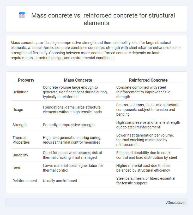 Mass concrete vs. reinforced concrete for structural elements - What is The Difference?