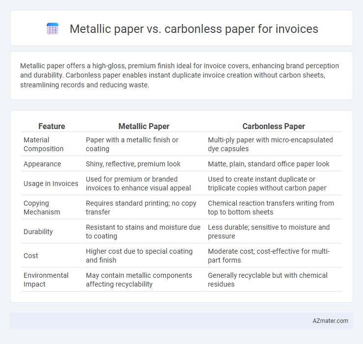Metallic paper vs. carbonless paper for invoices - What is The Difference?